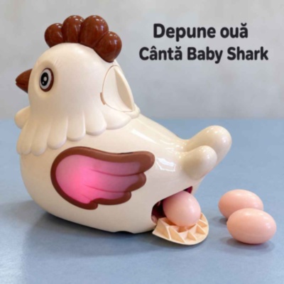Găinușă muzicală cu lumini, care merge și depune ouă | image