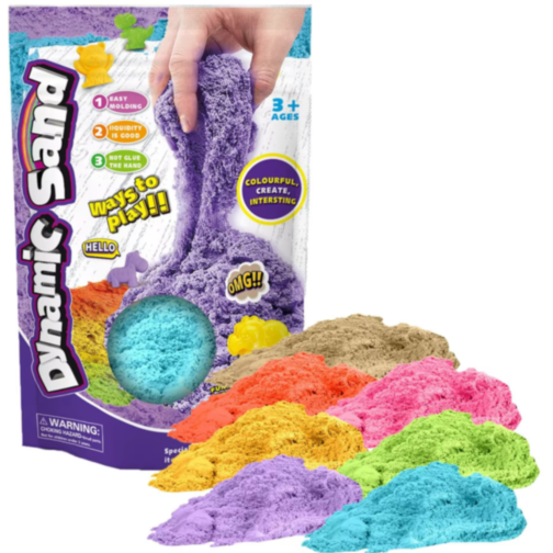 Nisip Kinetic Colorat – Experiență Tactilă și Creativă 300 gr. (culoare aleatorie)
