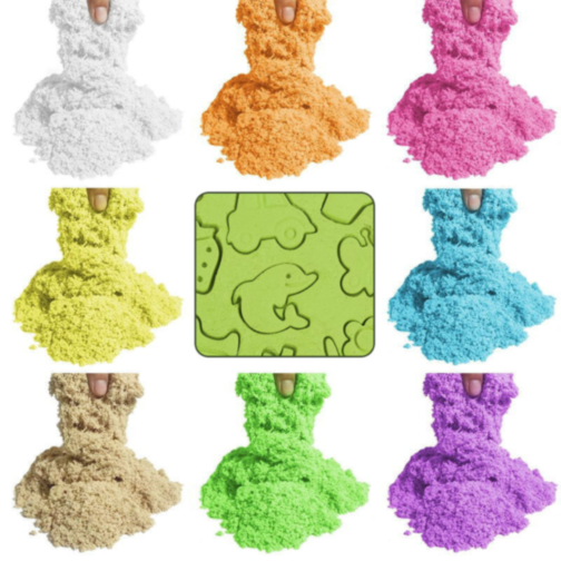 Nisip Kinetic Colorat – Experiență Tactilă și Creativă 300 gr. (culoare aleatorie)
