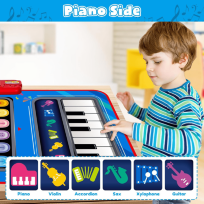 Covoraș Muzical cu Pian și Set de Tobă pentru Copii | image