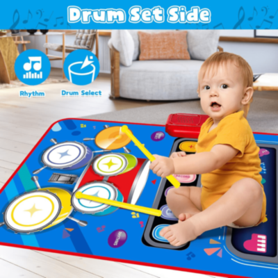 Covoraș Muzical cu Pian și Set de Tobă pentru Copii | image