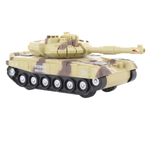 Tanc Militar de Jucărie cu Fricțiune și Sunete