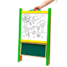 Tablă Educațională Dublă din Lemn | Suprafață Magnetică și Neagră pentru Creta