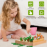 Joc Educativ Montessori din Lemn – Recolta de Morcovi cu Litere și Cifre