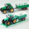 Tractor jucărie pentru copii cu remorcă platformă (culoare aleatorie)