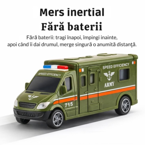 Mașină de intervenție pentru copii cu mers inerțial (model aleatoriu)