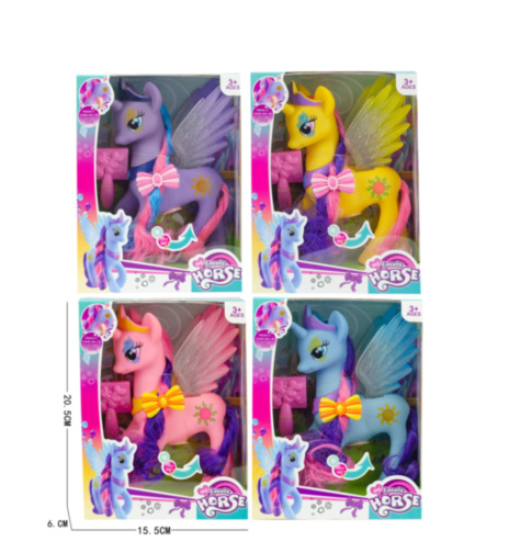 Pony with light,music,comb(4)