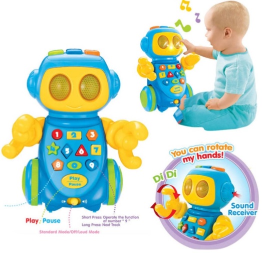 Robot Educativ Interactiv cu Multiple Funcții, Melodii și Lumini