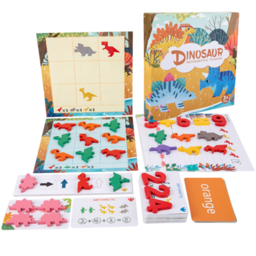 Joc Educativ Rainbow Dinosaur – Logică Matematică și Sortare