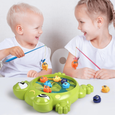 Joc Pescuit Magnetic Broască cu 10 Peștișori | image