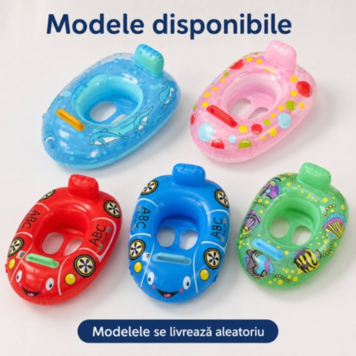 Colac gonflabil bebeluși cu scaun, model aleatoriu