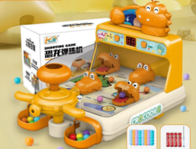 Mașină de Pinball Interactivă cu Crocodili și Bile Colorate (culoare aleatorie)  | image