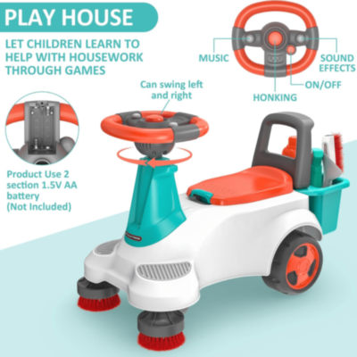 Mașinuță Ride-On de Curățenie cu Accesorii Interactive | image