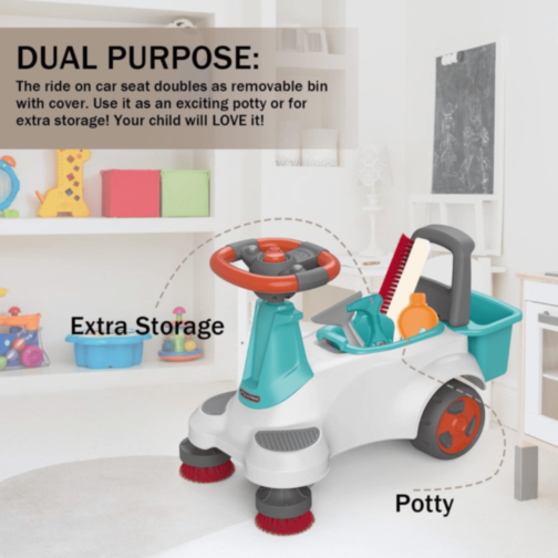 Mașinuță Ride-On de Curățenie cu Accesorii Interactive
