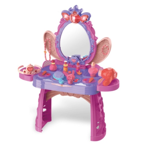Măsuță de machiaj pentru copii cu lumini și muzică, fără scaun