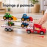 Camion transportor mare cu 4 tractorașe, 45 cm