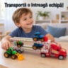 Camion transportor mare cu 4 tractorașe, 45 cm