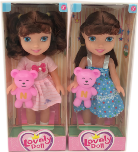 Păpușă Muzicală cu Ursuleț, 29cm