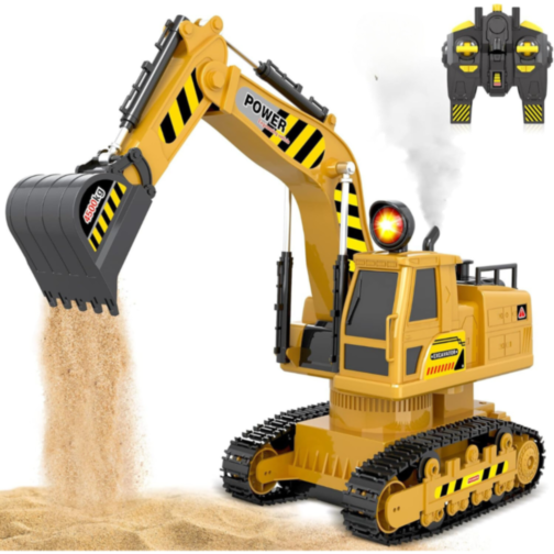 Excavator cu Telecomandă și Efecte de Fum și Lumină, Scara 1:14