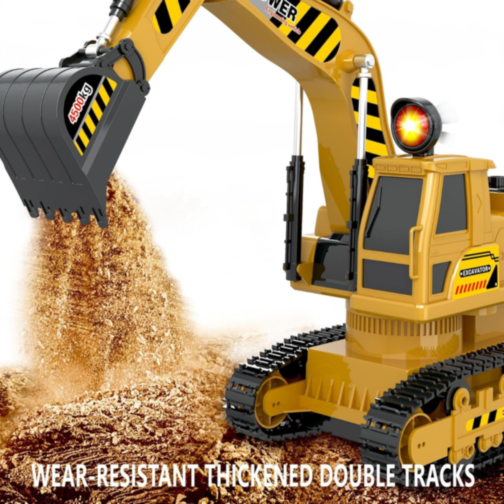 Excavator cu Telecomandă și Efecte de Fum și Lumină, Scara 1:14