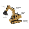 Excavator cu Telecomandă și Efecte de Fum și Lumină, Scara 1:14