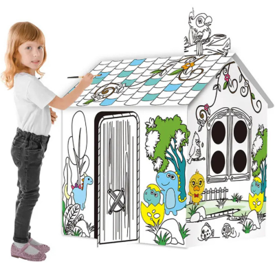 Căsuță interactivă de colorat pentru copii - 79x63x109 cm | image