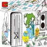 Căsuță interactivă de colorat pentru copii - 79x63x109 cm