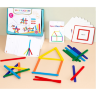 Set Montessori – Bețișoare Colorate pentru Construirea Formelor și Dezvoltarea Gândirii