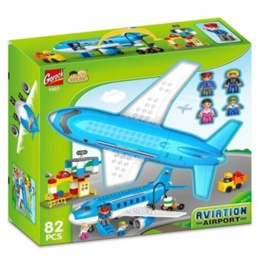 Set de Construcție Avion și Aeroport cu Mini-Figurine pentru Joacă Creativă