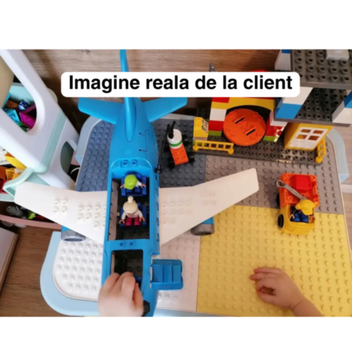 Set de Construcție Avion și Aeroport cu Mini-Figurine pentru Joacă Creativă