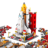 Set de Construcție 6 în 1 Navetă Spațială și Rachetă – 1000+ Piese