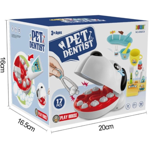 Set dentist pentru copii, jucărie doctor veterinar interactiv