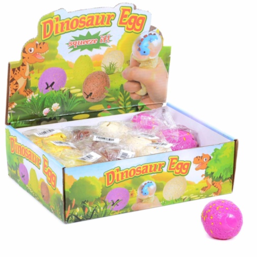 Ou din Cauciuc Squish Ball cu Dinozaur 