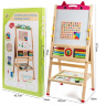 Tablă Educativă Pliabilă din Lemn | Design Pisicuță, Suprafață Dublă Magnetică și Creta