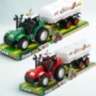 Tractor jucărie pentru copii cu remorcă cisternă (culoare aleatorie)