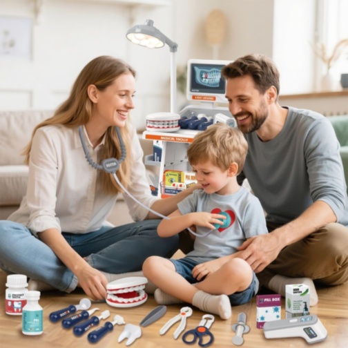 Set doctor pentru copii cu cărucior medical