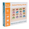 Puzzle Montessori din Lemn cu Forme și Cartonașe de Potrivire