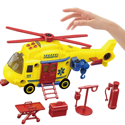 Elicopter de Salvare cu Sunete și Lumini – Set Asamblare | image