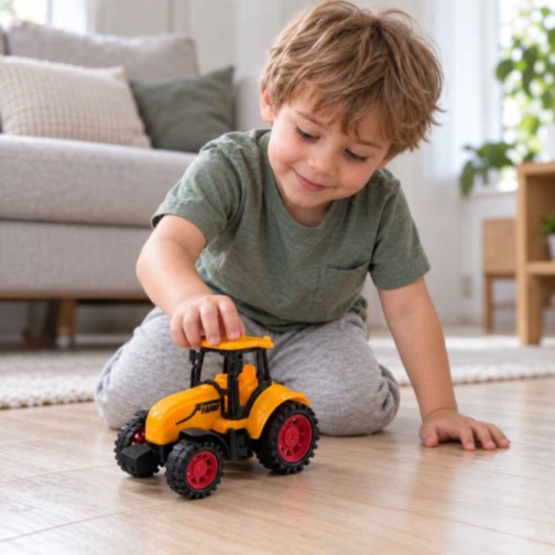 Tractor de jucărie cu inerție pentru mici fermieri
