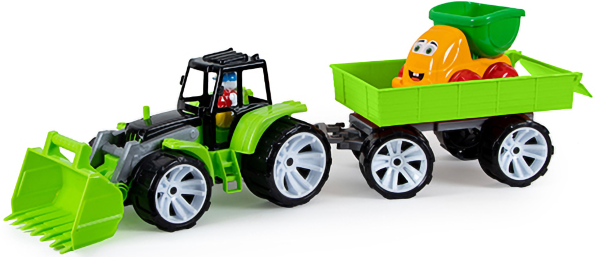 Tractor cu Lopată, Remorcă și Camion, 67cm 
