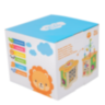 Cub Educativ din Lemn 6 în 1 – Labirint cu Mărgele, Animale, Numere și Forme