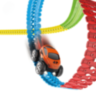 Circuit Flexibil 3D cu 1buc. Mașinuță Luminoasă și Piese Colorate