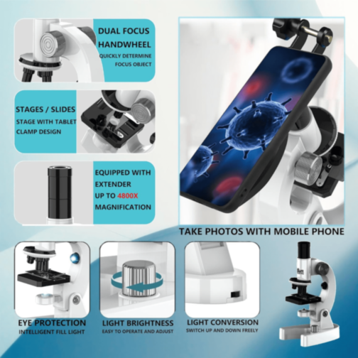 Microscop Optic pentru Copii cu Set Experimente