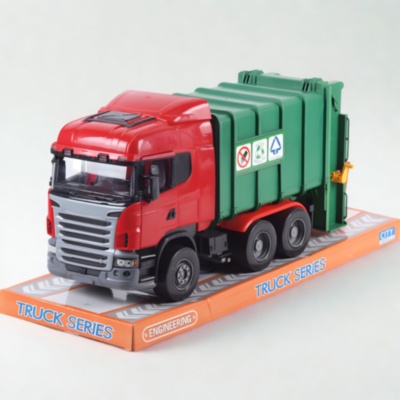 Camion gunoi jucărie pentru copii cu pubele | image