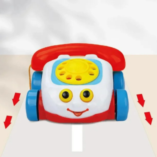 Telefon de Jucărie pe Roți cu Sunete și Design Vesel