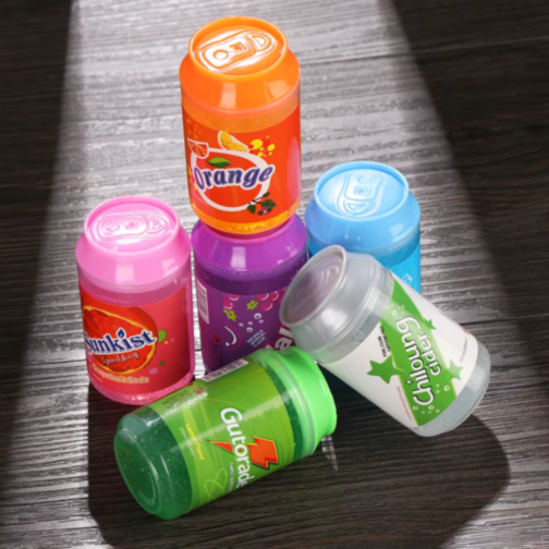 24 buc. Set Slime Cristal Colorat în Recipiente Tematice cu Fructe