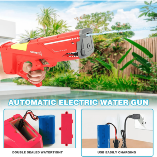 Pistol Electric cu Apă Reîncărcabil – Jet Puternic până la 12m, 550ml (culoare aleatorie) 