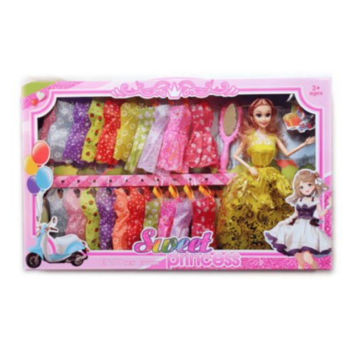 Păpușă Sweet Princess Set Rochii Fashion Colorate
