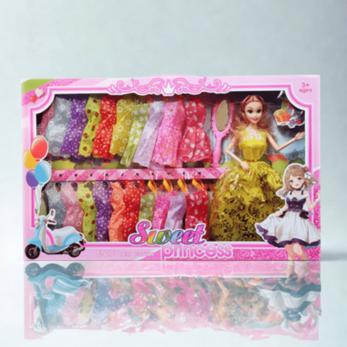 Păpușă Sweet Princess Set Rochii Fashion Colorate
