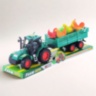 Tractor jucărie pentru copii cu remorcă și animale (culoare aleatorie)